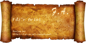 Für Ariel névjegykártya